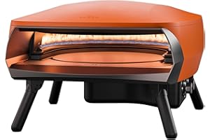 WITT Forno pizza a gas WITT ETNA ROTANTE per pizza napoletana e in teglia, lasagne PIETRA GIREVOLE ROTANTE AUTOMATICA (ARANCIONE)