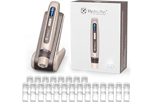 ‎LAZZYBEAUTY Hydra.pen H5 Professioneller Microneedling-Stift, kabelloser Serum-Applikator mit EMS-Mikrostrom & LED-Display, Microneedle-Gerät zur Hautpflege, Faltenreduzierung, Aknenarben, Haarausfallbehandlung