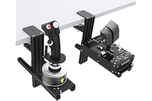 Reyann 2 Pack Desk Mount for Flight Sim Joystick, Hotas Compatible With Logitech G X56, X52, X52 Pro Flight Stick, Thrustmaster Hotas Warthog, T.Flight, T16000M, TCA, VKB, VPC, Winwing Hotas