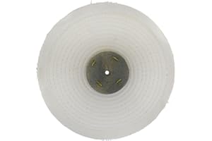 AB TOOLS White Close Stitched Metal Polishing Buffing Mop 8" x 0.5" 1 Section 2nd Stage