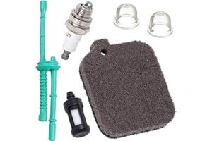 ZAMDOE BG55 Kit filtro aria per Stihl BG46 BG45 BG55 BG65 BG85 BR45C SH55 SH85 Soffiatore, sostituire # 4229 120 1800, con candela tubo carburante Filtro carburante Lampadina primer
