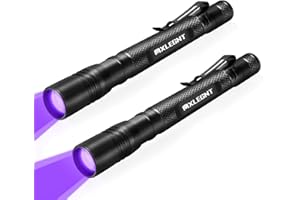 MXLEGNT UV Black Light Flashlight: 2 Pack 395nm Torch Pen Inspection Lamp for Pet Urine Detection - Ideal for Dog Cat Urine Pet Stains, Bed Bug on Carpet/Rugs/Floor