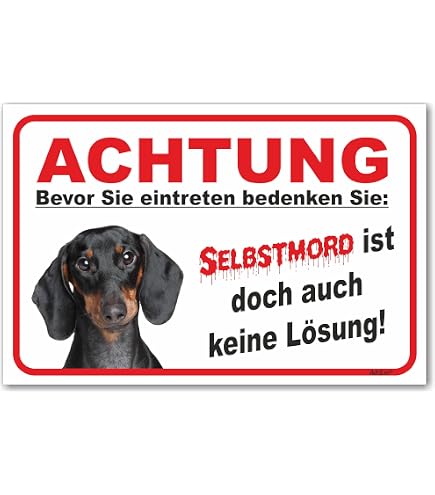 Warnschild „Vorsicht Kurzhaardackel“ – 30x40 Cm, Alu, Wetterfest, Für Garten & Haustür