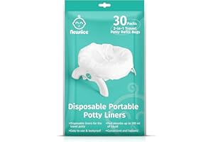 Newnice [30 Counts] Disposable Liners with 200ML Absorbent Pads, Portable Travel Bags Compatible with OXO Tot 2-in-1 Go Potty, Training Liners Fit Most Chairs for Kids, Toddlers