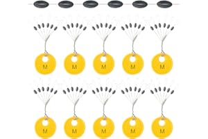 Realure 60 Pcs Rubbers Fishing Bobber Stopper 6 in 1 Fishing Floats Stops Small Black Oval Float Stops for Coarse Fishing Size S Fishing Beads 0.1 to 0.16mm Line Stops Fishiing and Sinker