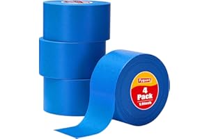 Fyguard 4 Rolls Blue Painters Tape, 48mm x 50m Wide Masking Tape for Painting Paper Tape Heat Resistant for Edge Treatment Color Separation Renovations