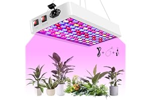 YAHAMOO BW1000 Pflanzenlampe LED Vollspektrum mit UV IR, LED Grow Lampe Pflanzenlampen Hohe PPFD mit 2 Anbaumodi Wachstumslampen für Gewächshaus und Zimmerpflanzen, Garten, Blumen, Gemüse, Hydroponik