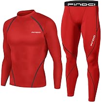 Findci Men Compression Tops Tight Trousers Training Workout Long ...
