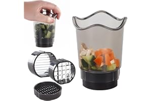 MONGTSAMZ Coupe Fruits, Trancheuse de Fruits Legumes Manuel Trancheuse de Pomme Multifonction Gadgets de Cuisine Cup Slicer Trancheuse Fraise pour Fraises Bananes Oufs Légumes Coupe Tasse, 1 Pièce, Noir