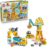 LEGO DUPLO Kasabası 3'&uuml; 1 Arada İnşaat Sahası ve Ara&ccedil;ları 10476-3 Yaş ve &Uuml;zeri Kız ve Erkek &Ccedil;ocuklar i&ccedil;in 2 Fig&uuml;r İ&ccedil;eren Eğit