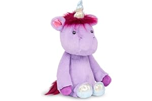 B. Softies 62243455627 Happyhues Pluszowy jednorożec Penny Barwinek - wypchane zwierzę, miękkie fioletowe zabawki dla niemowląt, malucha, dzieci, 0 miesięcy, 30 cm
