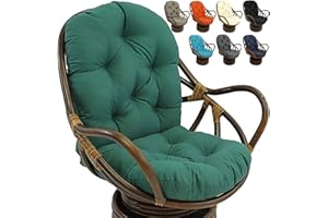 CUSENA Swivel Rocker Chair Cushion 120x60cm, Washable & UV-Resistant Rocking Replacement Chair Pads, Cushion Mat for Recliner Rocking Rattan Chair Garden Seat Cushion Sofa Tatami Mat,Dark Grey,60x120 cm