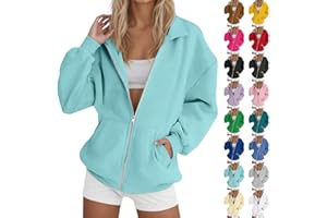 GENERISCH Sudadera para mujer sin capucha, chaqueta deportiva para mujer, chaqueta deportiva, chaqueta de entrenamiento, chaqueta de forro polar, chaqueta de invierno, sudadera con cremallera, sudadera con