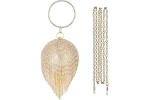 CORIOS Bolso de Fiesta para Mujer Bolso de Mano de Noche de Cristal con Bola Redonda Diamantes de Imitación Clutch Bolso de Hombro Bolsos Bandolera para Fiesta de Graduación Banquete Boda Oro