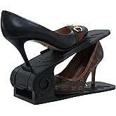 Aditya polymers (Pack of 12 pcs. - Adjustable Shoe Organizers/Organiser/Shoe Shelf/Rack/Slots/holders/Space Saver/double deck