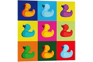 Posterlounge Pop Art Ente Acrylglasbild von coico 60 x 60 cm Bunt Wandbilder Wanddeko