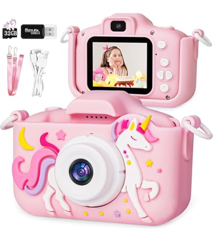 Achaté Kindercamera - Voor & Achter Camera - Incl. 32GB SD