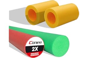 ‎CONIPA Conipa® - Schwimmnudel (160 x 7 cm) für Kinder & Erwachsene INKL. VERBINDER (Schaumstoff) - Poolnudel Set ab 3-10 Jahre (Made IN Europe) - Pool Wassernudel & Spielzeug