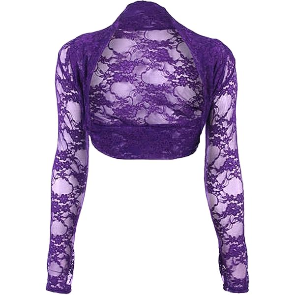 Wickedfashions123 Boléro Pour Femmes Dentelle Sequins à Nouer