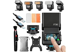 Godox iT32 + X5O TTL-kamerablixt för OM SYSTEM och Panasonic, GN18, HSS | Magnetiskt delbart system, färgpekskärm och cirka 510 fullstyrkeblixtar för flexibelt kreativt mobilt ljus på plats dagligen