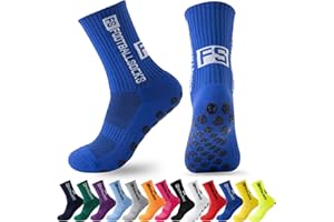 MPXEAVG 3 Paia Calzini Calcio, Grip Socks, Calzini Antiscivolo Calcio, Calzini Uomo Sport, Calze Grip Calcio, Calzini Sportivi Antiscivolo per Calcio