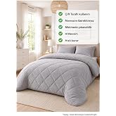 ELY PARKER Battal Boy Renkli Yorgan-Wellsoft Yumuşak-&Ccedil;ift Taraflı 215x235 Gri