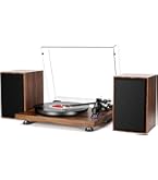 Udreamer Platine Vinyle Avec 2 Haut-parleurs Stéréo Doubles, Vintage Tourne-disqu Bluetooth 5.3 Prend En Charge 3 Vitesses, Entrée Auxiliaire, Ligne RCA, USB,Lecture Sans Fil, Vert