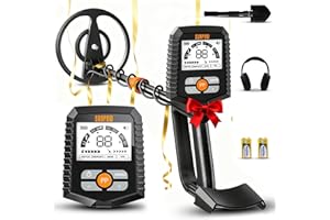 SUNPOW Metal Detector Professionale per Adulti e Bambini Metal Detector Kit Impermeabile per Oro con Display LCD Grande, 4 modalità, Bobina IP68 da 20 cm, Alta Precisione e Stabilità – MD13