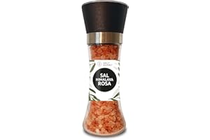 WALLY GOURMET Sal Del Himalaya Rosa En Molinillo. 100% Natural, Organico, Sin Aditivos, Sin Refinado. Para Sazonar Y Condimentar. (Sal Rosa Del Himalaya)