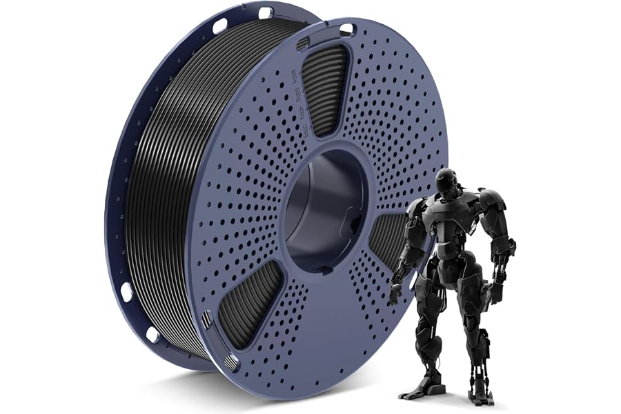 SUNLU PLA Filament 1.75 mm, 3D Drucker Filament PLA Schwarz 1KG | Maßgenauigkeit +/- 0,02mm, Sauber Gewickelte 1KG Spule (2,2 lbs) für Meisten 3D Drucker, Schwarz 1000g