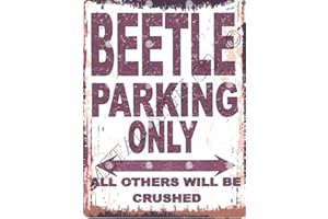 TRACY'S SIGNS BEETLE PARKING SIGN SMALL 6x8in 15x20cm RETRO VINTAGE STYLE tin wall art shed workshop garage classic cars vw camper
