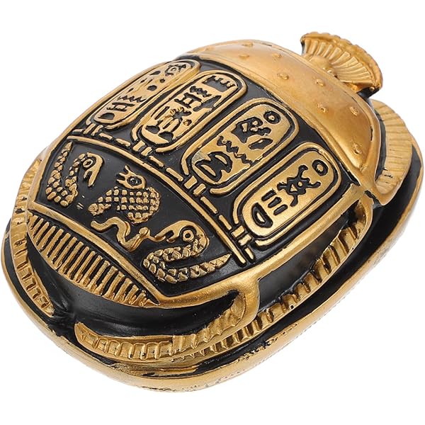 Bracciale egiziano con filo regolabile con scarabeo egiziano in pietra amuleto e talismano per buona fortuna, Pietra