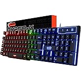 Orzly Gaming Keyboard RGB USB Wired Rainbow Keyboard Designed for PC Gamers, PS4, PS5, Laptop, Xbox, Nintendo Switch, RX250-K