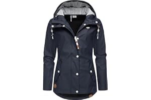 Ragwear Damen Übergangsjacke kurz Regenjacke wasserdicht mit Kapuze YM-Marge XS-6XL