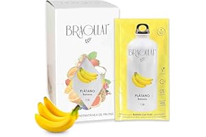 BRAGULAT | Bebida de Frutas con PLÁTANO | Bebidas y Refrescos Instantáneas en Polvo | Sin Azúcar y con Vitamina C | Agua con Sabor a Plátano | 15 Sobres …