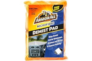 Armor All, Microfibre Car Demist Pad, Set of 2, Quick Demisting for Clear Vision, Gentle and Scratch-Free Cleaning, Designed for Windscreen, Windows and Mirrors, Ideal for Car & Motorcycle Detailing