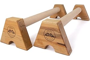 ‎ARIES ATHLETICS Aries Athletics Midletts Liegestützgriffe aus Holz mit extra langen Griffen für Calisthenics/Yoga/Krafttraining – Handmade in Germany – Nachhaltige Push Up Liegestütz Griffe