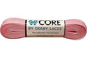 Derby Laces CORE Narrow 6mm Waxed Lace for Figure Skates, Roller Skates, Boots, and Regular Shoes