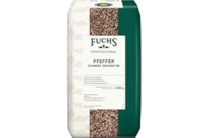 Fuchs Professional - Poivre noir grossièrement moulu | Qualité professionnelle pour les gros consommateurs et la gastronomie | 1 kg dans un sac