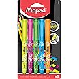 Maped Fluo Peps Pen Highlighters, Assorted Colors, Pack Of 5 (734027)
