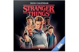 Grupo Erik Calendario Stranger Things 2026 pared - Almanaque pared 2026 : Planificador mensual Con espacio para Anotar, Ilustraciones y Fácil de colgar (30x30cm) - Stranger Things Merchandising