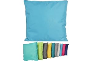 ‎COEN BAKKER Coen Bakker Outdoor Lounge Kissen 45x45cm Dekokissen Inkl. Füllung Wasserfest Sitzkissen Garten Stuhl Lotus Effekt, Farbe:Hellblau