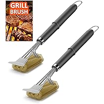 Spazzola Per Forno Pizza Con Raschietto - Setole In Ottone, Testa Larga 27cm, Manico Regolabile Fino A 134cm - Foto 6