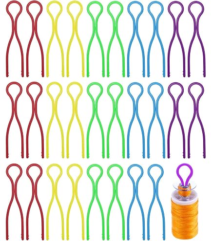 50 Pinces à Canette De Couture Colorées - Supports Plastique Pour Bobines De Fil, Anti-Déroulement Et Organisation Parfaite