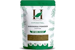 H&C HERBAL INGREDIENTS EXPERT H&C- 100% natural Bhringraj polvo para el cabello – 227 g / 0,2 kg/ 8 oz