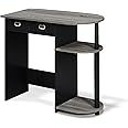 Furinno Go Green Home Laptop Notebook Computer Desk, Study Desk, Writing Desk, French Oak/Black/Black