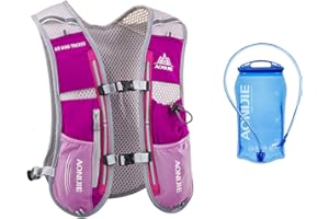 WIN.DEEPER 5L Lightweight Running Backpack Outdoor Sports Trail Racing Marathon Hiking Fitness Bag Hydration Vest Pack for Men Women with 1.5L Bag or 500ml Kettle