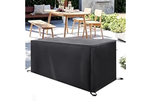 KADING Funda Mesa Exterior Impermeable, 120x70x75cm Funda Sofa Exterior Impermeable Rectangular Funda Muebles Exterior Impermeable, Funda Exterior Muebles Jardin Conjunto Mesa y Sillas Jardin