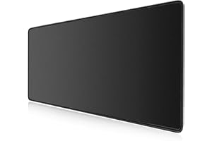 LL-COEUR Czarna duża gamingowa podkładka pod mysz, 1300 x 600 x 0,3 cm, rozszerzona mata pod klawiaturę do laptopa, ponadwymiarowa mata ochronna na biurko (1300 x 600 x 3 mm)