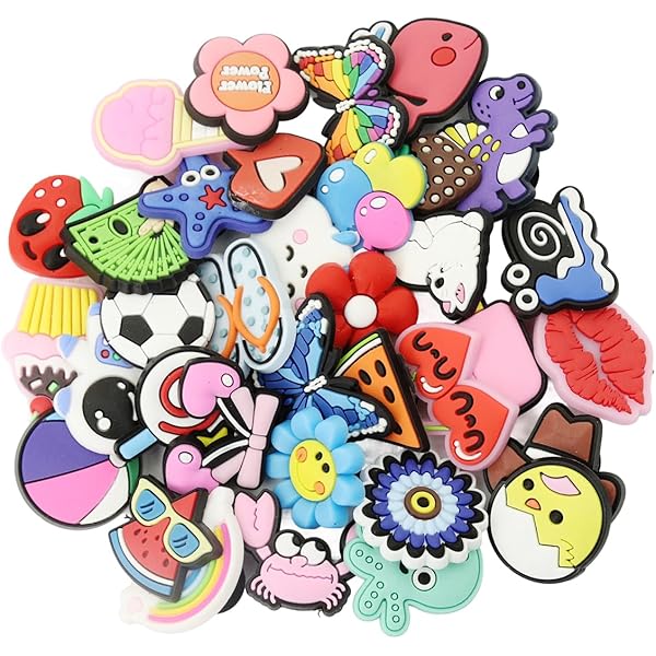 Gondiane Random Shoes Charms For Girls Boys Teens, 30PCS Vibrant Shoe Decoration